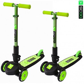 Самокат трехколесный - Y-Scoo Trio Maxi 120, зеленый (Y-Scoo, 6643RT)