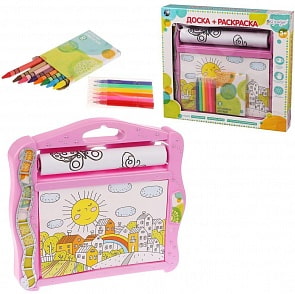 Доска для рисования и раскрашивания - Я рисую, раскраска, фломастеры, мелки (Наша Игрушка, DK-G381)