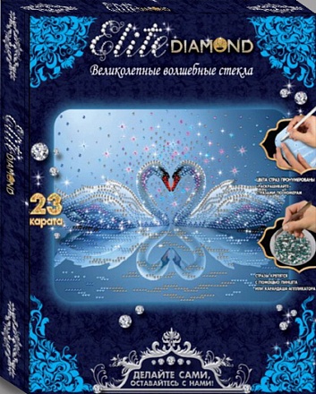 Алмазная мозаика Elite Diamond Лебединое сердце 