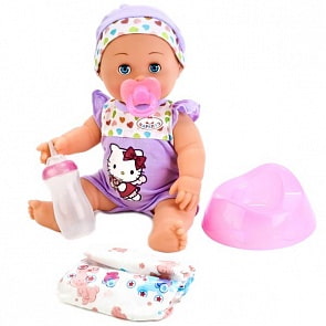 Пупс с аксессуарами – Hello Kitty, 30 см, 3 функции (Карапуз, Y30DP-NN-RU-HKsim)