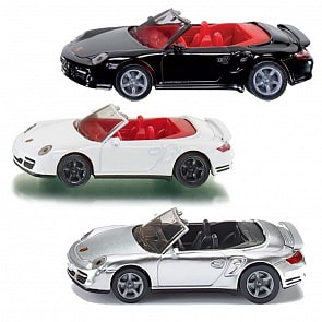 Игрушечная модель - Porsche 911 Turbo кабриолет, 1:55 (Siku, 1337k)