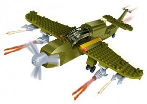 Конструктор с аксессуарами - Военный самолёт (BANBAO, 8244)