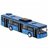 Модель автобус ЛИАЗ-5292 Метрополитен 18 см двери открываются синий инерционная металлическая  - миниатюра №3