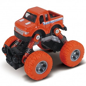 Машинка die-cast оранжевая, инерционный механизм, рессоры, масштаб 1:46 (Funky Toys, FT61074)