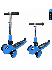 Самокат RT Trio 120 Neon blue (Y-SCOO, 5236RT)