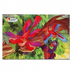 Кубики Динозавры 6 штук (Играем вместе, 01317-DINO)