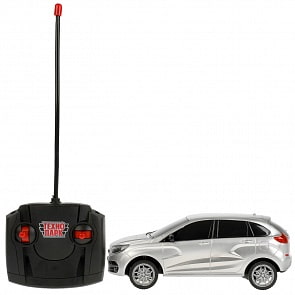 Машина р/у Lada XRAY 18 см со светом серебристая (Технопарк, LADAXRAY-18L-GY)