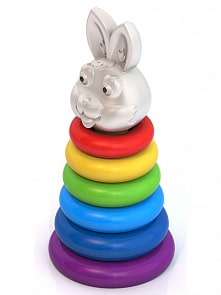 Пирамидка – Кролик, h 28 см, d 13 см  (Нордпласт, Н-419)