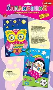 Мозаика сверкающая 2 в 1. Сова. Пингвин (Дрофа-Медиа, 3191)