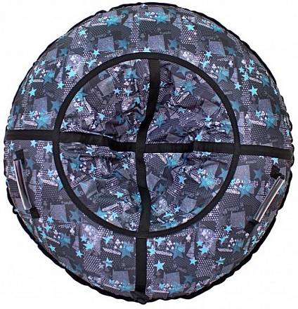 Санки надувные - Тюбинг, серое звездное небо, диаметр 118 см 