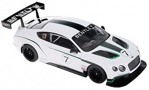 Машина на р/у - Bentley Continental GT3, белый, 1:14, свет (Rastar, 70600W)