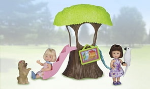 Игровой набор – Paula - Домик в лесу, с белым попугаем (Paula, MC23081b)