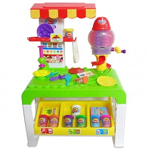 Набор - Креативная мастерская с массой для лепки 8 цветов, столом и тематическими аксессуарами (ABtoys, PT-00698)