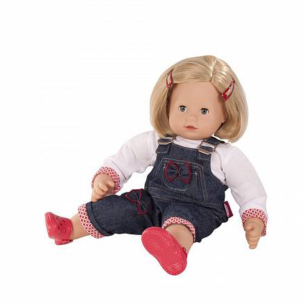 Кукла - Маффин, блондинка в джинсовом комбинезоне, 42 см 