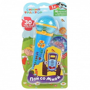 Микрофон Синий Трактор 10 песен из м/ф, аплодисменты, световые эффекты (Умка, 1810M201-R1)