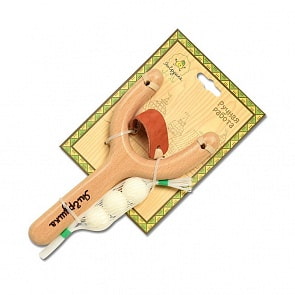 Рогатка из бука с 3-мя шариками (ЯиГрушка, AMP-011st)