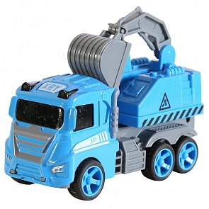 Мини-спецтехника Die-Cast - Экскаватор, фрикционная, синяя (Funky Toys, FT61014)