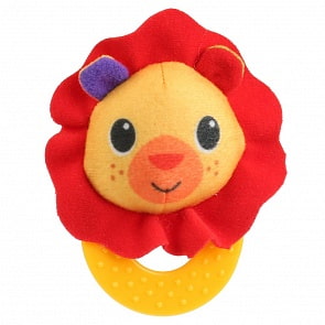 Текстильная игрушка-погремушка на прорезывателе - Лев (Умка, RPT-L4)