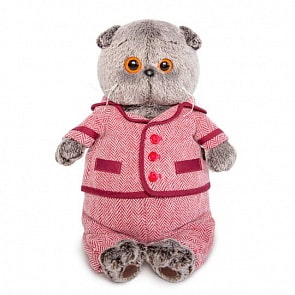 Мягкая игрушка – Басик в красном пиджаке и брюках в елочку, 19 см (Budi Basa, Ks19-085)