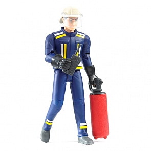 Bruder. Фигурка пожарного с рацией и огнетушителем (Bruder, 60-100)