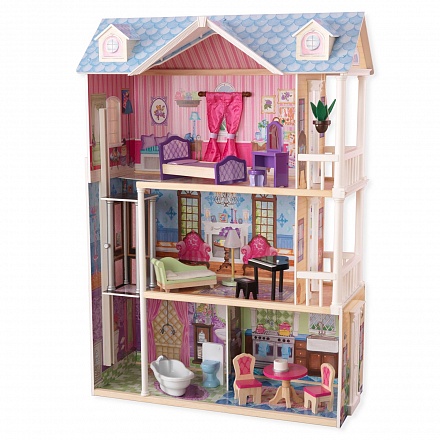 Кукольный домик с мебелью – Мечта, 14 элементов 