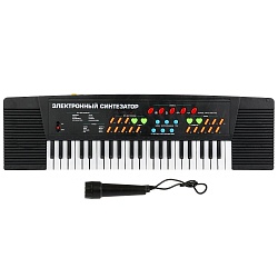 Музыкальный инструмент - Электронный синтезатор, 44 клавиши, микрофон (Играем вместе, B1459075-R) - миниатюра