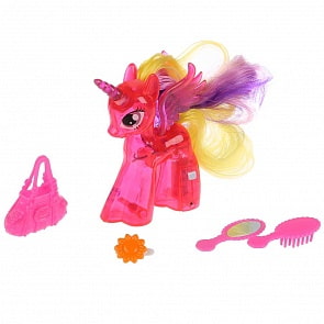 Фигурка Пони пластиковая с аксессуарами 10 см, светится (Карапуз, B1671971-RU)