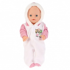 Одежда для кукол размером 40-42 см. - Теплый комбинезон с капюшоном Котята (Карапуз, OTF-1903SF-RU)