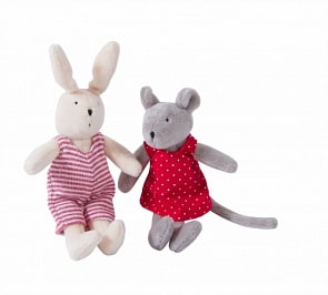Мягкие игрушки – Нини и Сильван в домике (Moulin Roty, 632001)