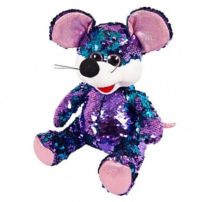 Мягкая игрушка - Мышка с пайетками, 20 см (ABtoys, M2043)