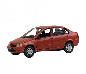 Инерционная коллекционная металлическая машинка LADA Kalina, масштаб 1:34-39 (Welly, 42383)