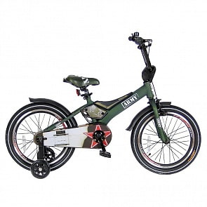 Двухколесный велосипед Rush Army, диаметр колес 18 дюймов, хаки (Velolider, 5543RT)