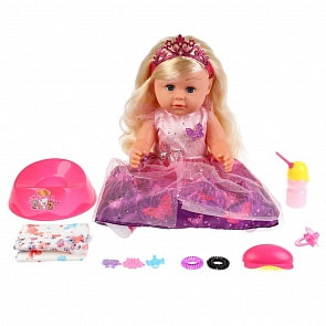 Интерактивная кукла – Танечка, пьет, писает, плачет, 45 см (Карапуз, Y45SBB-CAKE-35581)