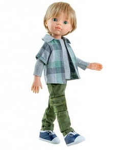 Кукла Луис в клетчатой рубашке, 32 см. (Paola Reina, 04419_paola)