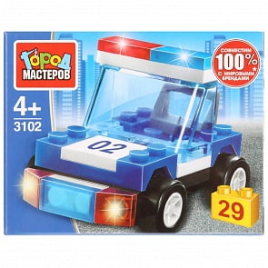 Конструктор Полицейская машина, 29 деталей (Город мастеров, 3102-PZ)