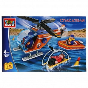 Конструктор - Спасательный вертолет, с фигурками, 135 деталей (Город мастеров, KK-5031-R)