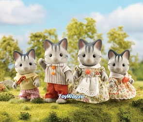 Sylvanian Families - Семья Серых Кошек (Sylvanian Families , 3551st) 