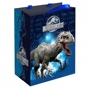 Пакет подарочный "Мир Юрского периода", синий (Росмэн, 28824ros)