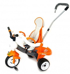 Велосипед 3-х колесный - Дидактик с игровой панелью, ручкой, ремешком и чехлом (Полесье, 46550)