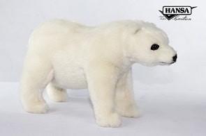 Полярный медведь стоящий, 30 см (Hansa, 7469)