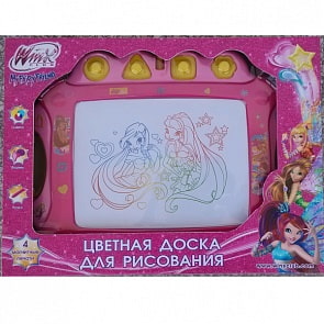 Доска для рисования «Винкс» магнитная, цветная с аксессуарами (Играем вместе, HS223A-Wrsim)