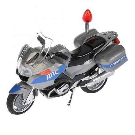 Мотоцикл ДПС, 12,5 см, металлический, свет, звук, подвижные элементы  