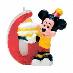 Объемная свечка Микки 6 лет (Procos, tp6146)