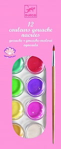 Гуашь с блестками, 12 цветов (Djeco, 09739k)