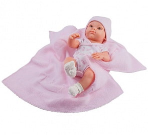 Кукла Бэби с розовым пледом, 32 см (Paola Reina, 05107)