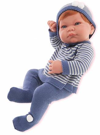 Кукла-младенец Мануэль в синем, 42 см. 