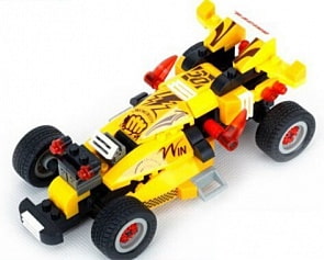 Конструктор Гоночная машина, инерционный, 132 детали (Banbao, 8609)