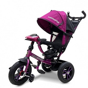 Велосипед 3 колесный – Lexus trike, малиновый, надувные колеса 12 и 10 дюйм, светомузыкальная панель, поворотное сиденье (Lexus Trike, 970TSM2-N1210P-MALINA)
