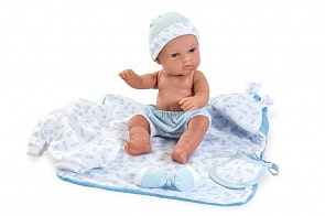 Пупс Arias Elegance в одежде в голубых тонах, 33 см (Arias, Т16347)