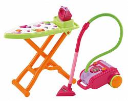 Игровой набор Хозяюшка: Гладильная доска, утюг и пылесос (Smoby, Ecoiffier, 1777) - миниатюра